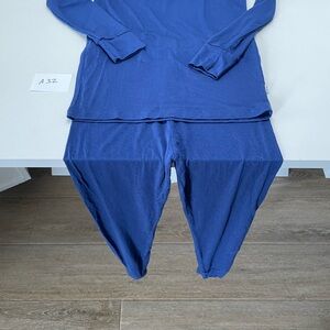 Little Sleepies sapphire blue two piece set